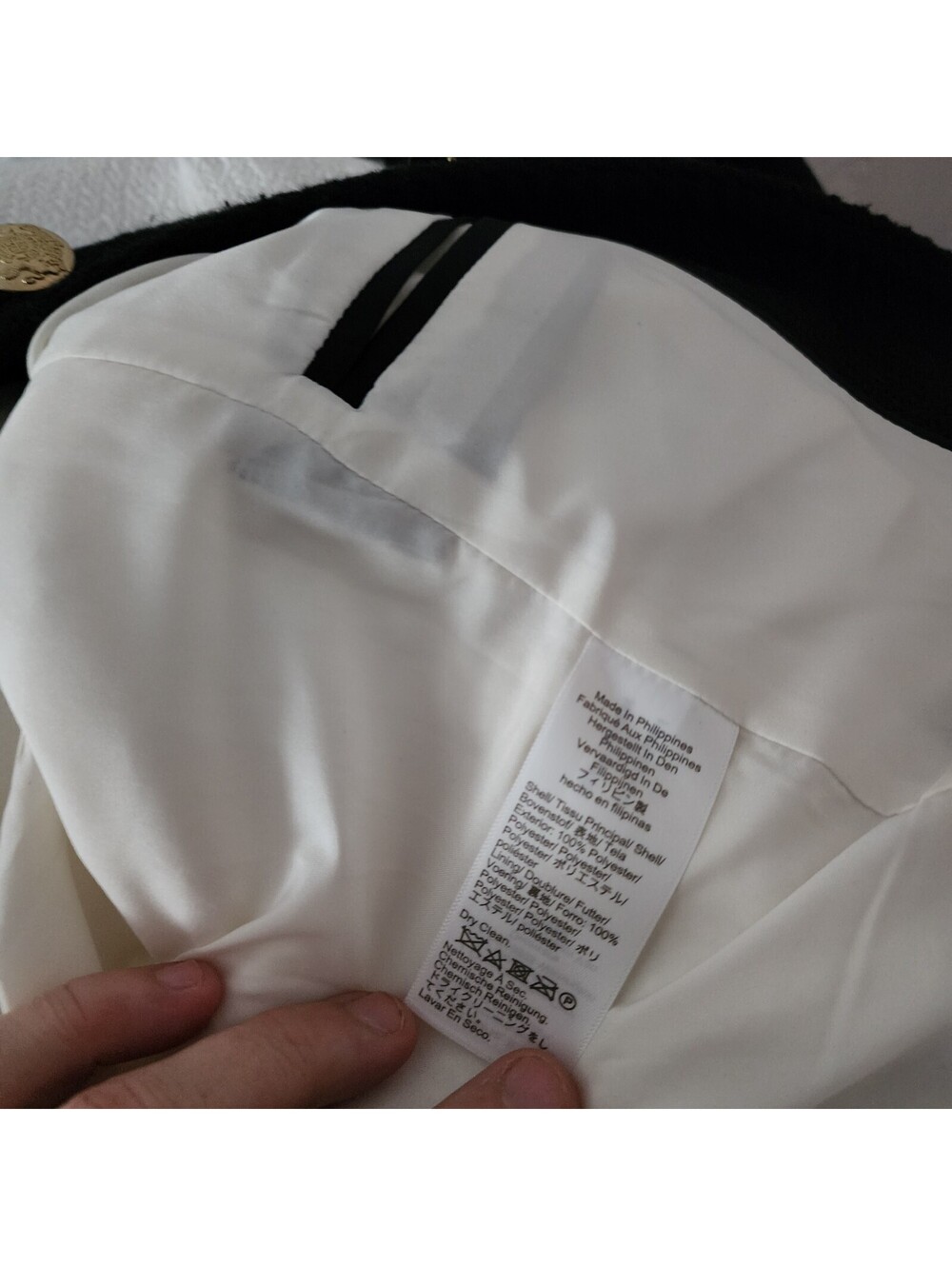 J.Crew Lady Jacket White Black Tweed Cropped Blazer Gold Buttons Women's - Picture 8 of 8